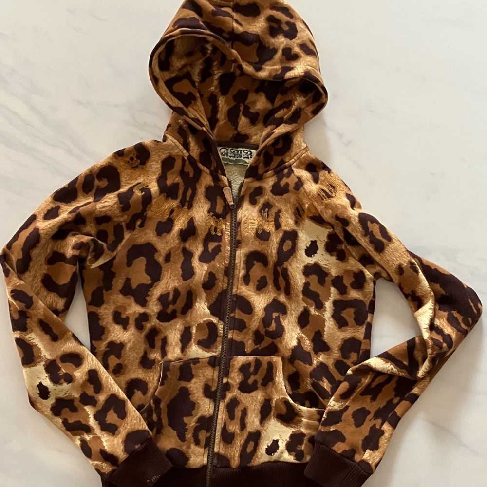 Gwen Stefani L.A.M.B Vintage Iconic Cotton Leopard Print Hoodie M - Picture 4 of 7